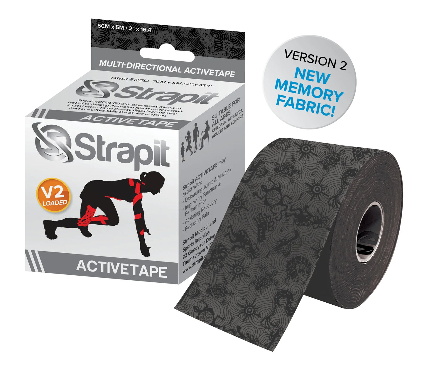 Strapit Active Tape V2 - Black